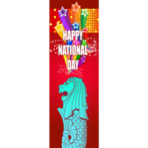 National Day Banner NDP Colourful Vibrant