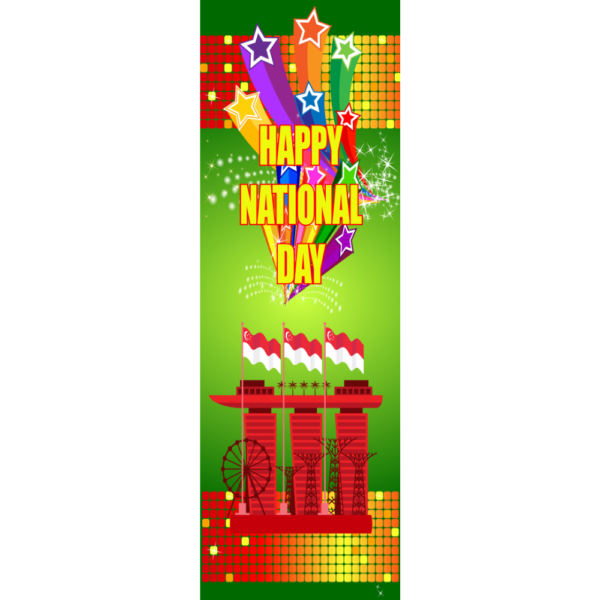 National Day Banner NDP Colourful Vibrant