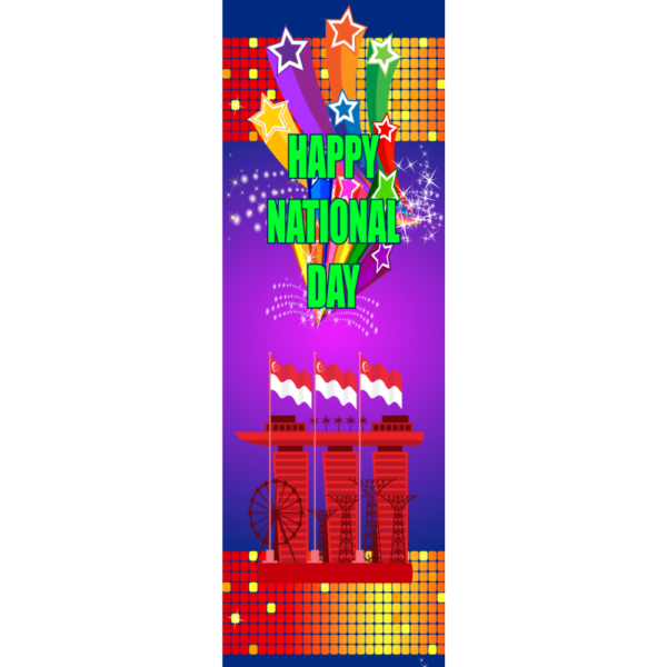 National Day Banner NDP Colourful Vibrant