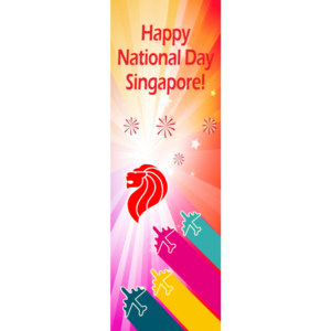 National Day Banner NDP Colourful Vibrant