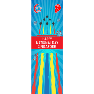 National Day Banner NDP Colourful Vibrant