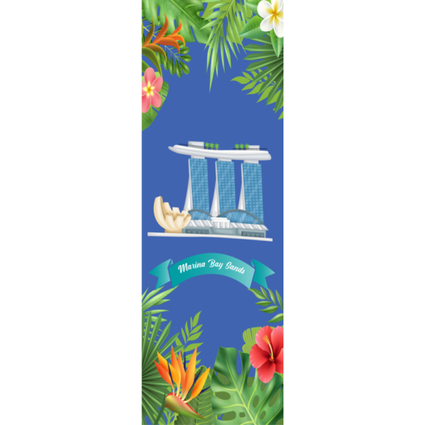 National Day Banner NDP Floral Icon Tourist Spots